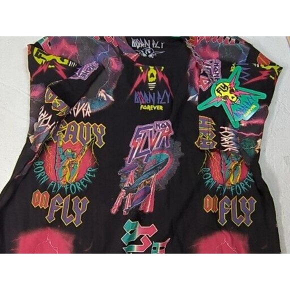 Born Fly Forever Black T Shirt Cotton New Size XL (14) - Picture 8 of 10